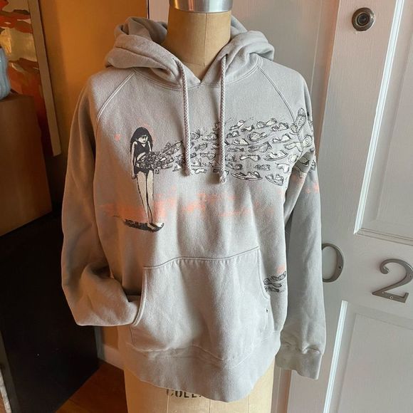 VOLCOM | V. CO-LOGICAL | RARE Mel Kadel artist collaboration gray hoodie organic - Picture 1 of 8